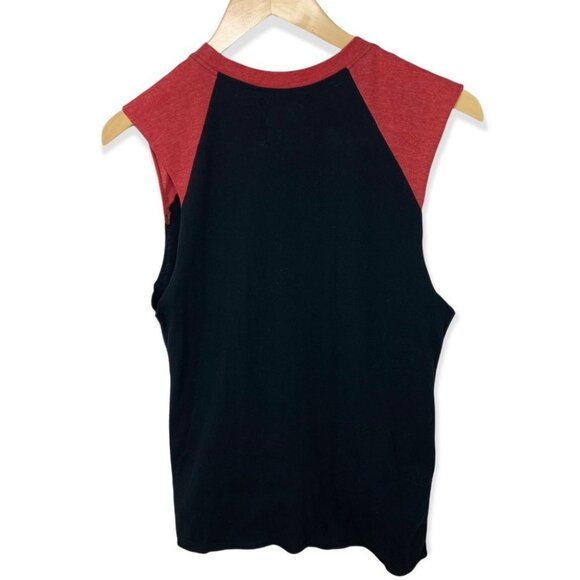 Bravado Rolling Stones Red Black Muscle Tee T-Shirt Size Small Cotton Top Tongue - Picture 4 of 13